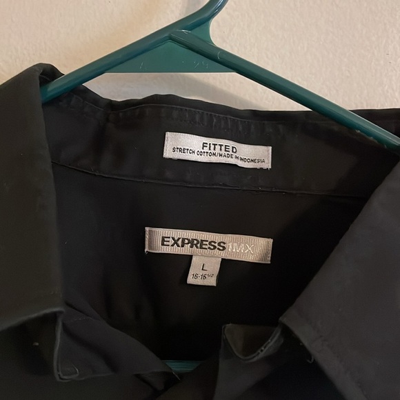 🌹EXPRESS 1MX FITTED STRETCH COTTON SHIRT - Picture 2 of 3